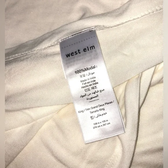NWOT West Elm King FLAT sheet only - Picture 2 of 2